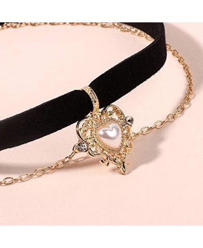 Accessories Double-Layer Choker Necklace Simple Short Necklace Korean Velvet Love Sen Collarbone Chain for Women and Friends ...