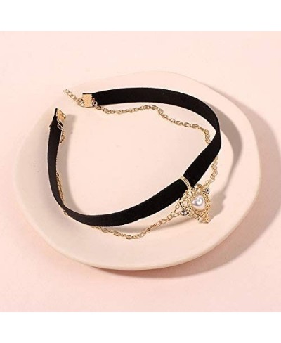 Accessories Double-Layer Choker Necklace Simple Short Necklace Korean Velvet Love Sen Collarbone Chain for Women and Friends ...