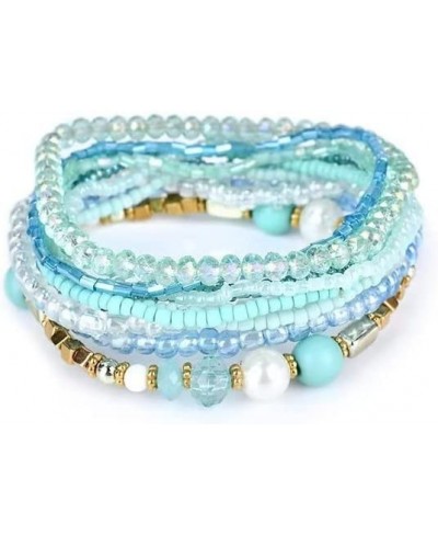 8 Sets Bohemian Stackable Bead Bracelets for Women Multicolor Stretch Beaded Bracelets Layered Bead Bracelet Set Boho Jewelry...