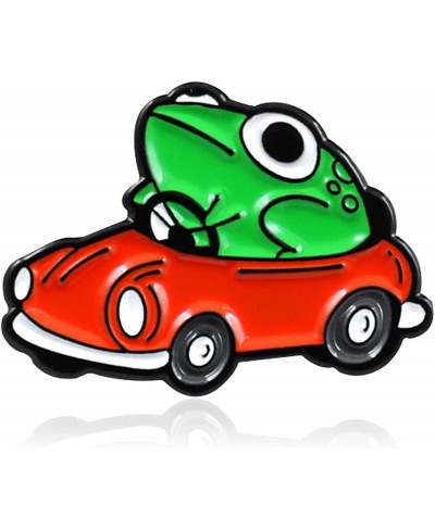 Brooch Frog Car Driving Cartoon Naughty Children Brooch Birthday Anniversary Gift $7.71 Brooches & Pins