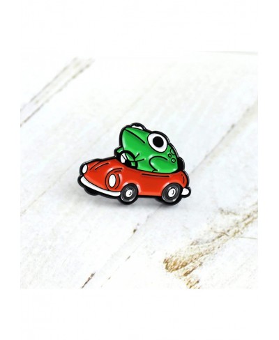 Brooch Frog Car Driving Cartoon Naughty Children Brooch Birthday Anniversary Gift $7.71 Brooches & Pins