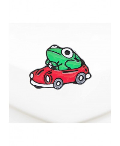 Brooch Frog Car Driving Cartoon Naughty Children Brooch Birthday Anniversary Gift $7.71 Brooches & Pins