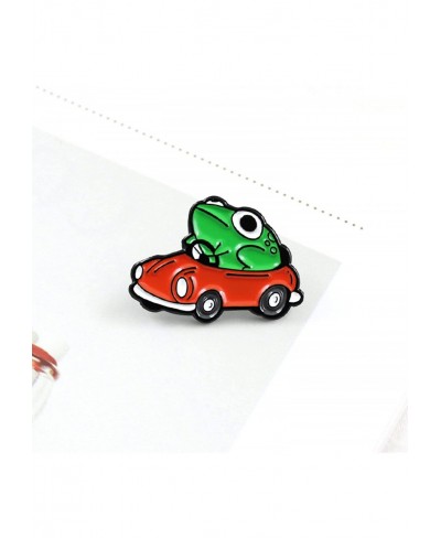 Brooch Frog Car Driving Cartoon Naughty Children Brooch Birthday Anniversary Gift $7.71 Brooches & Pins