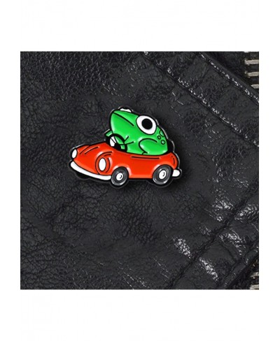 Brooch Frog Car Driving Cartoon Naughty Children Brooch Birthday Anniversary Gift $7.71 Brooches & Pins