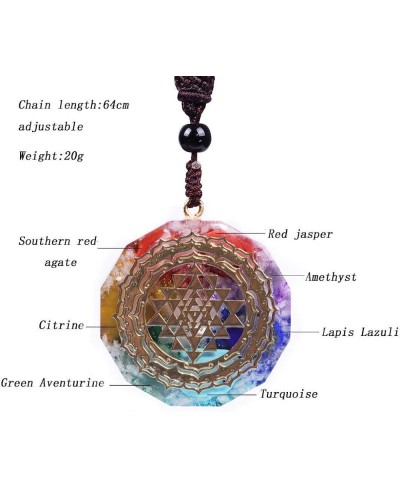 Orgonite Necklace Sri Yantra Luminous Pendant Sacred Geometry Chakra Energy Necklace Meditation Jewelry $27.01 Pendant Necklaces