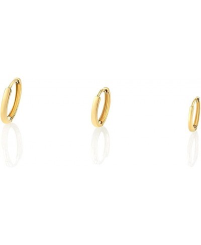 14K Gold 9 x 9mm Round Hoop Huggie Earrings in Various Sizes $36.03 Hoop