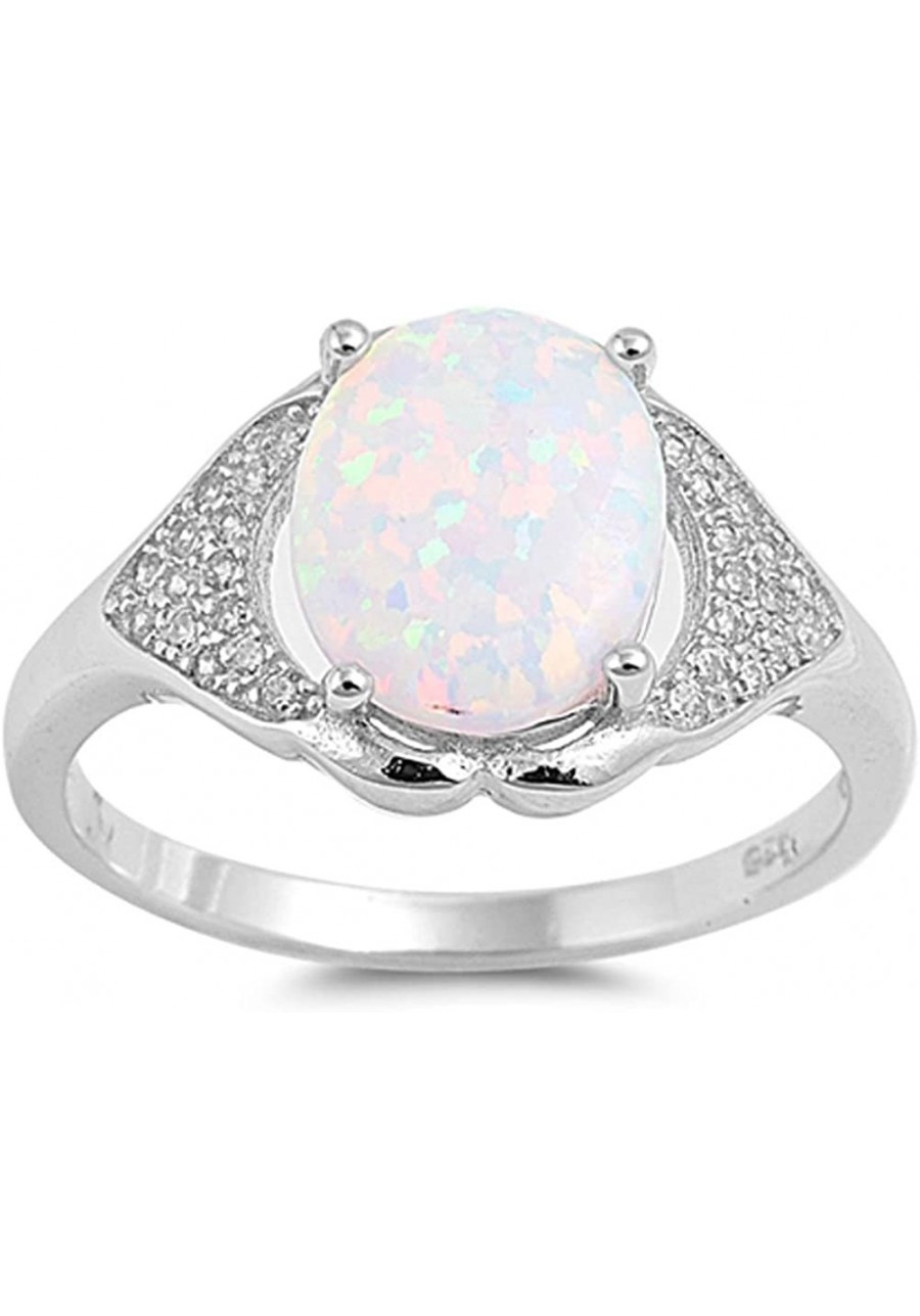 Sterling Silver Oval Ring $16.48 Bands