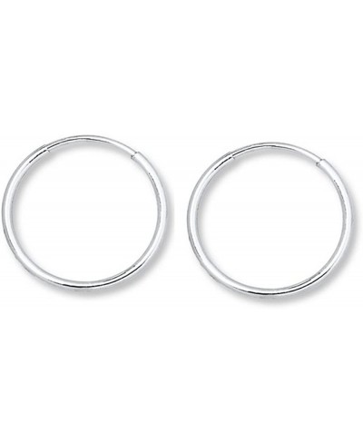 Continuous Endless Round Circle 14k White Gold Hoop Earrings 10mm 0.4 $35.64 Hoop