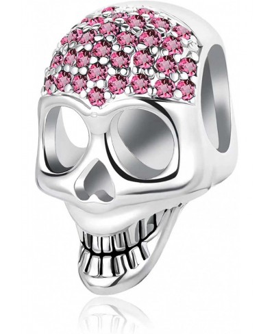 Sparkling Crystal Skull Charm Compatible with Pandora Charms Bracelets $10.19 Charms & Charm Bracelets