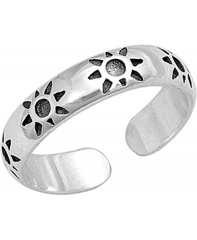 925 Sterling Silver Tribal Sun Adjustable Toe Ring $15.73 Toe Rings