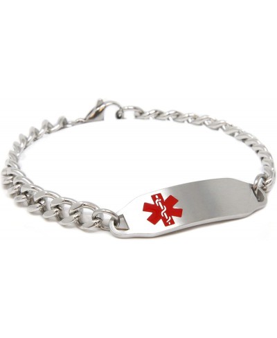 Pre-Engraved & Customizable Pacemaker Medical Alert ID Bracelet Red Symbol $26.78 Identification