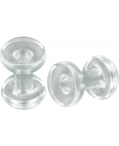 8G 8 gauge 3mm - Clear Acrylic screw fit Flesh Tunnels Ear Plugs ADAE - Ear Stretching Expanders Stretchers - Sold as a Pair ...