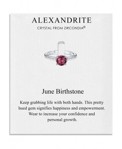 June (Alexandrite) Adjustable Birthstone Ring Created with Crystals $15.35 Statement