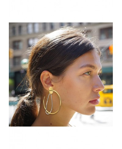 Designer Look Fashion Hoop Earrings for womens girls teens $22.21 Hoop