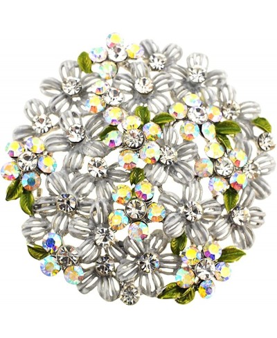 White Flower Bridal Wedding Crystal Pin Brooch and Pendant $27.48 Brooches & Pins