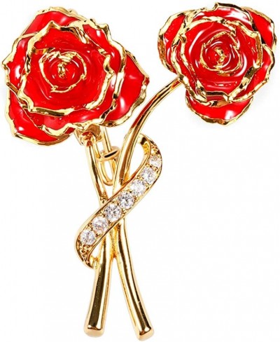 24K Gold Dipped Rose Brooches Pins - Made of Fresh Rose Last Forever - Best for Her $42.09 Brooches & Pins