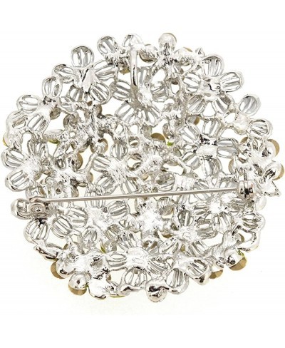 White Flower Bridal Wedding Crystal Pin Brooch and Pendant $27.48 Brooches & Pins