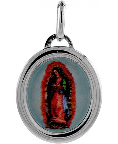 Sterling Silver Guadalupe Charm Made in Italy 3/4 inch Tall $22.18 Charms & Charm Bracelets