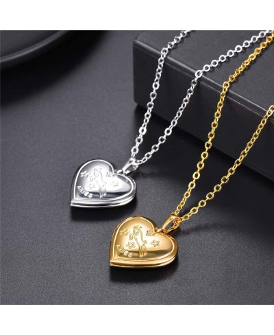 Heart Locket Necklace for Women Girls Platinum/18K Gold Plated Classic Lockets Jewelry That Holds Pictures with Constellation...