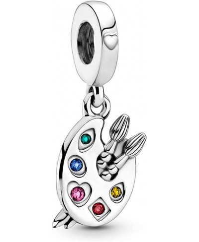 Artist's Palette Dangle Charms 925 Sterling Silver Draw Your Adventure Pendant for Bracelets $25.68 Charms & Charm Bracelets