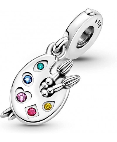 Artist's Palette Dangle Charms 925 Sterling Silver Draw Your Adventure Pendant for Bracelets $25.68 Charms & Charm Bracelets