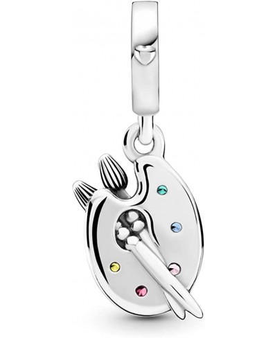 Artist's Palette Dangle Charms 925 Sterling Silver Draw Your Adventure Pendant for Bracelets $25.68 Charms & Charm Bracelets