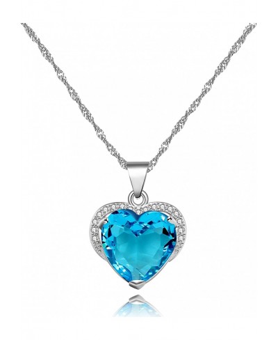 Crystal Heart Pendant Necklace Wedding Promise Jewelry Women DZ006 $8.01 Pendant Necklaces