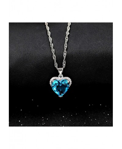 Crystal Heart Pendant Necklace Wedding Promise Jewelry Women DZ006 $8.01 Pendant Necklaces