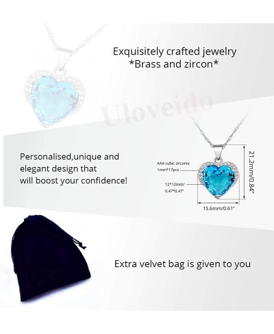 Crystal Heart Pendant Necklace Wedding Promise Jewelry Women DZ006 $8.01 Pendant Necklaces