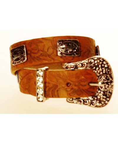 Bracelet - Leather Wrap Bracelet with Rhinestone Buckle - Kiki's Cowgirl Up $14.31 Wrap