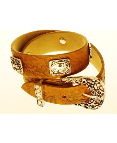 Bracelet - Leather Wrap Bracelet with Rhinestone Buckle - Kiki's Cowgirl Up $14.31 Wrap