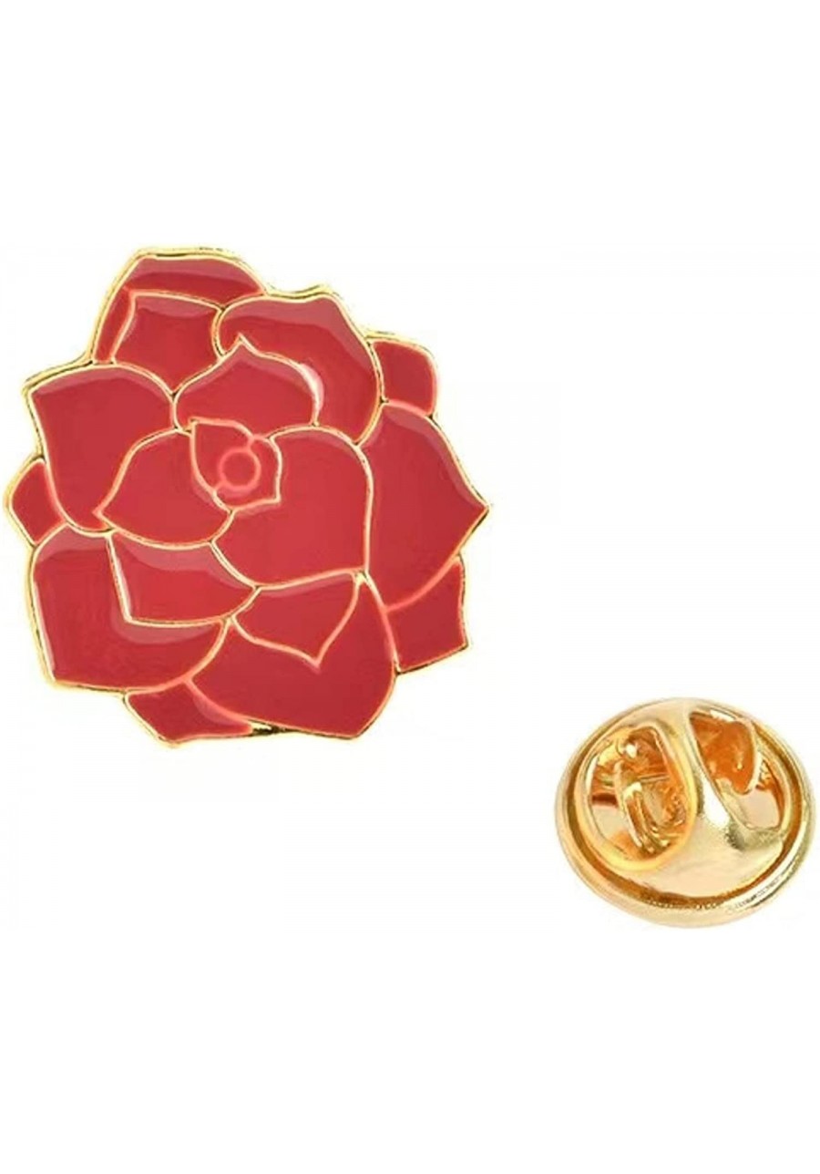 Red rose enamel lapel pins Suitable for clothes backpack Enamel pin Can be used for party everyday enamel pins (red)Creative ...