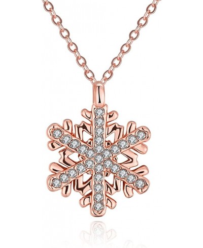 Snowflake Necklace Pendant with Swarovski Elements Crystal Necklace for Ladies Mom Women Teen Girls $9.06 Pendants & Coins