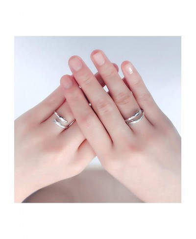 925 Sterling Silver Rings Two Hands Hug Open Ring Ladies Men Wedding Rings for Women Girls Adjustable Romantic Love Hugging H...