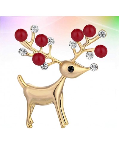 Christmas Deer Brooch Rhinestone Crystals Pin Xmas Label Pin Breast Pin Christmas Jewelry Gift for Women Girl $8.93 Brooches ...