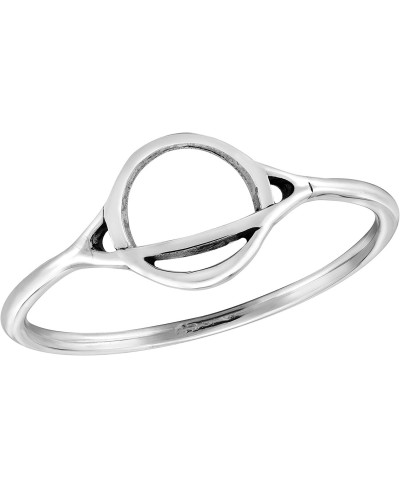 Space-Chic Galaxy Planet Saturn .925 Sterling Silver Band Ring $14.84 Bands