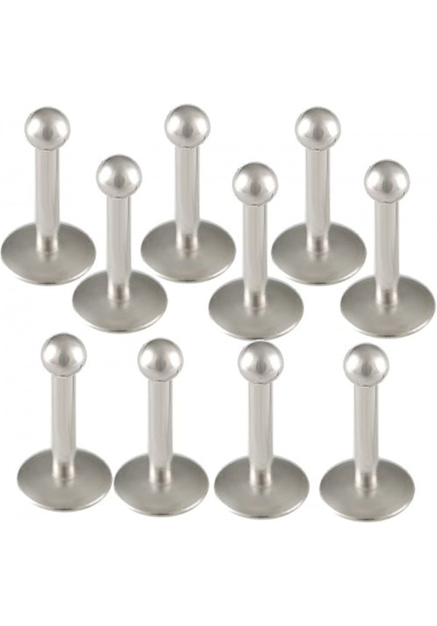 16g 16 Gauge 1.2mm 1/4 Inch 6mm Surgical Steel Lip Bar Labret Ball Ring Monroe Ear Tragus Stud AFHQ Piercing Set of 10 $11.07...