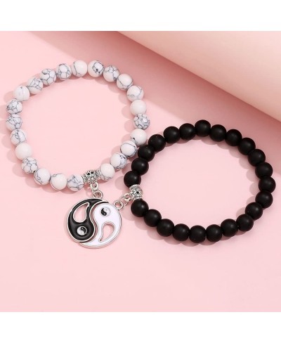 Matching Bracelets for Couples Best Friends Yin Yang Friendship Relationship Bracelet for BFF Boyfriend Girlfriend Christmas ...