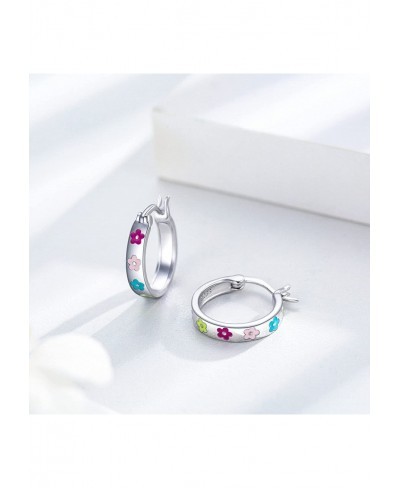 Heart Flower Star Hoop Earrings 925 Sterling Silver Hypoallergenic Hoop Earrings Gifts for Women Girls $23.04 Hoop