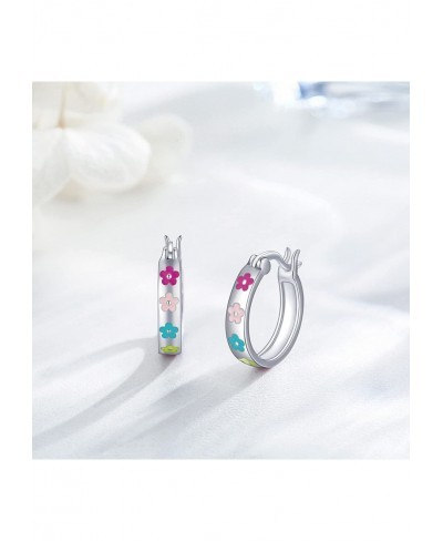 Heart Flower Star Hoop Earrings 925 Sterling Silver Hypoallergenic Hoop Earrings Gifts for Women Girls $23.04 Hoop