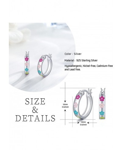 Heart Flower Star Hoop Earrings 925 Sterling Silver Hypoallergenic Hoop Earrings Gifts for Women Girls $23.04 Hoop