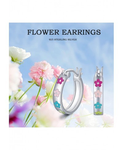 Heart Flower Star Hoop Earrings 925 Sterling Silver Hypoallergenic Hoop Earrings Gifts for Women Girls $23.04 Hoop