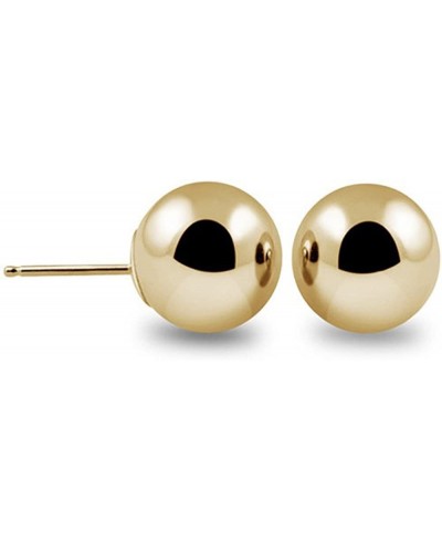 14k Gold Ball Stud Earrings Silicon & Gold pushback (5 Millimeters) Yellow Gold/Rose Gold & White Gold $19.24 Ball