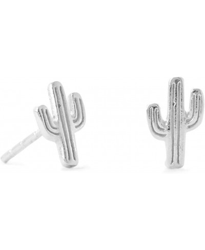Saguaro Cactus Post Stud Earrings Sterling Silver $18.26 Stud