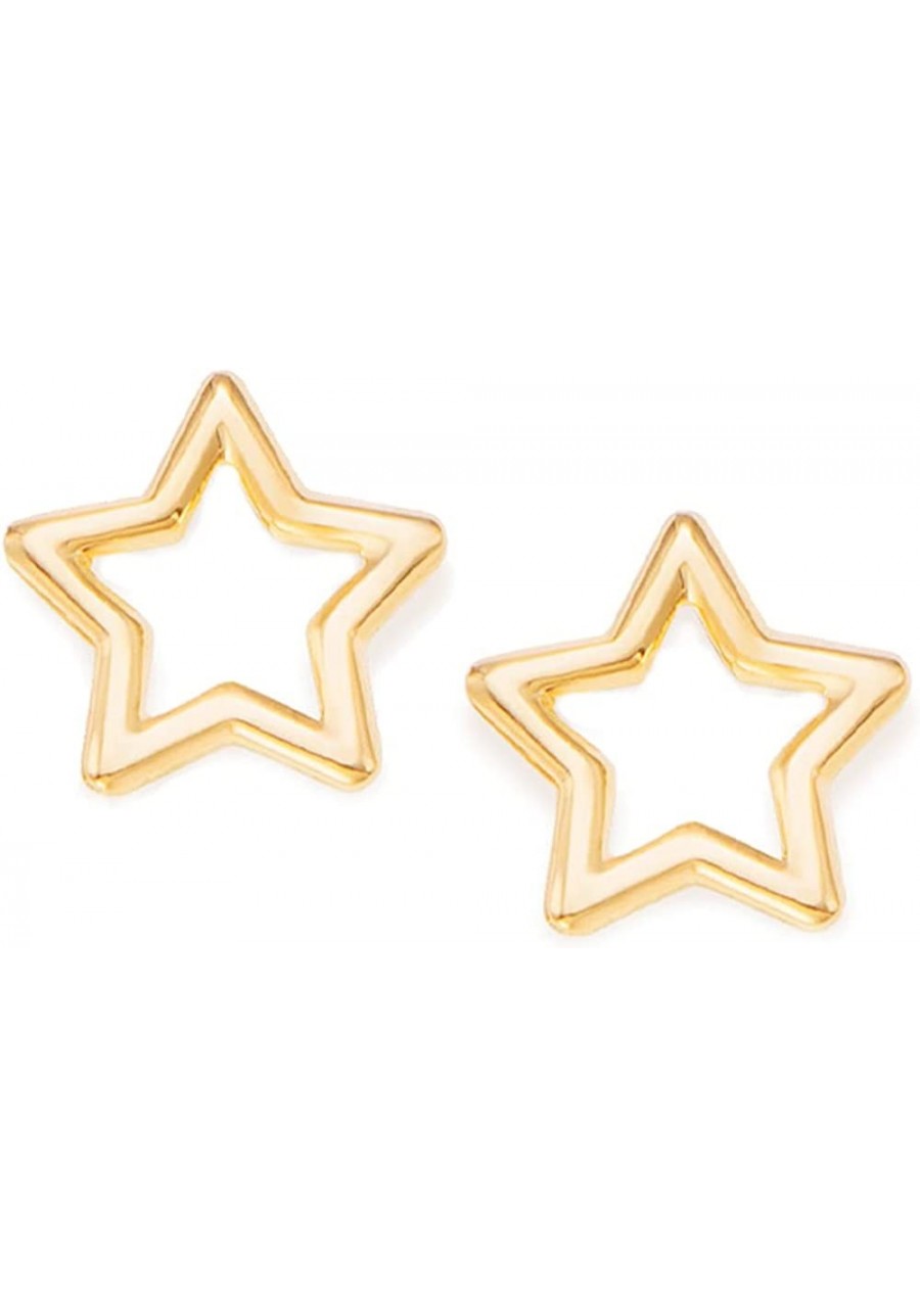 18K Gold-Plated Star Stud Earrings Cute Handcrafted Earring Set $18.12 Stud