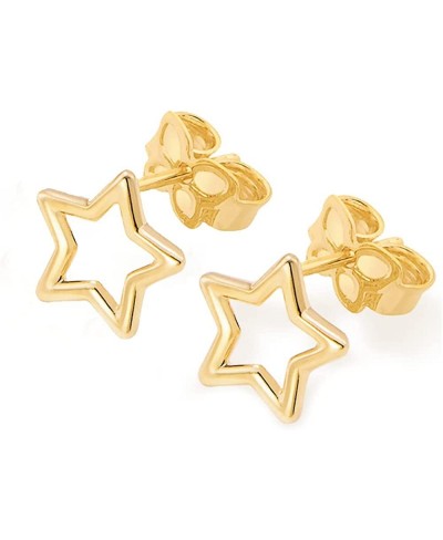 18K Gold-Plated Star Stud Earrings Cute Handcrafted Earring Set $18.12 Stud