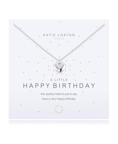 A little Happy Birthday Womens Silver Plated 18 inch Pendant Necklace $29.26 Pendant Necklaces