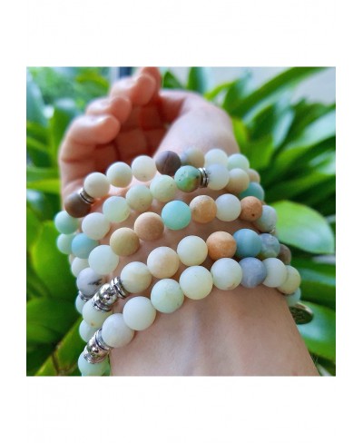 Natural Amazonite Mala 108 Beads Natural Handmade. Meditation Mala. Yoga Beads. Amazonite. Natural Stone Bracelet. Spiritual ...