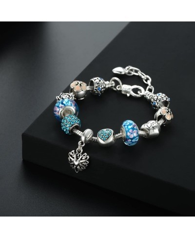 Sterling Silver Charm Bracelet Four Leaf Clover Diamond Charm Bracelet $13.75 Strand