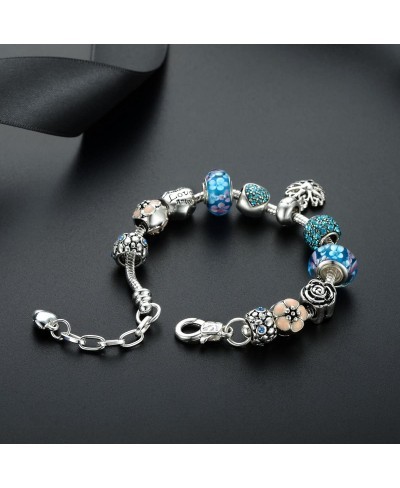 Sterling Silver Charm Bracelet Four Leaf Clover Diamond Charm Bracelet $13.75 Strand